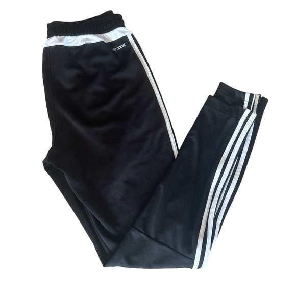 ADIDAS Black and White Trendy Track Pants Size Small - Picture 2 of 4